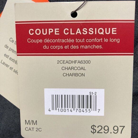 Suede like  DENVER HAYES LUXE MENS FITTED DRESS SHIRT SIZE MEDIUM /CHARCOAL - Picture 7 of 11